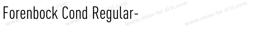 Forenbock Cond Regular字体转换